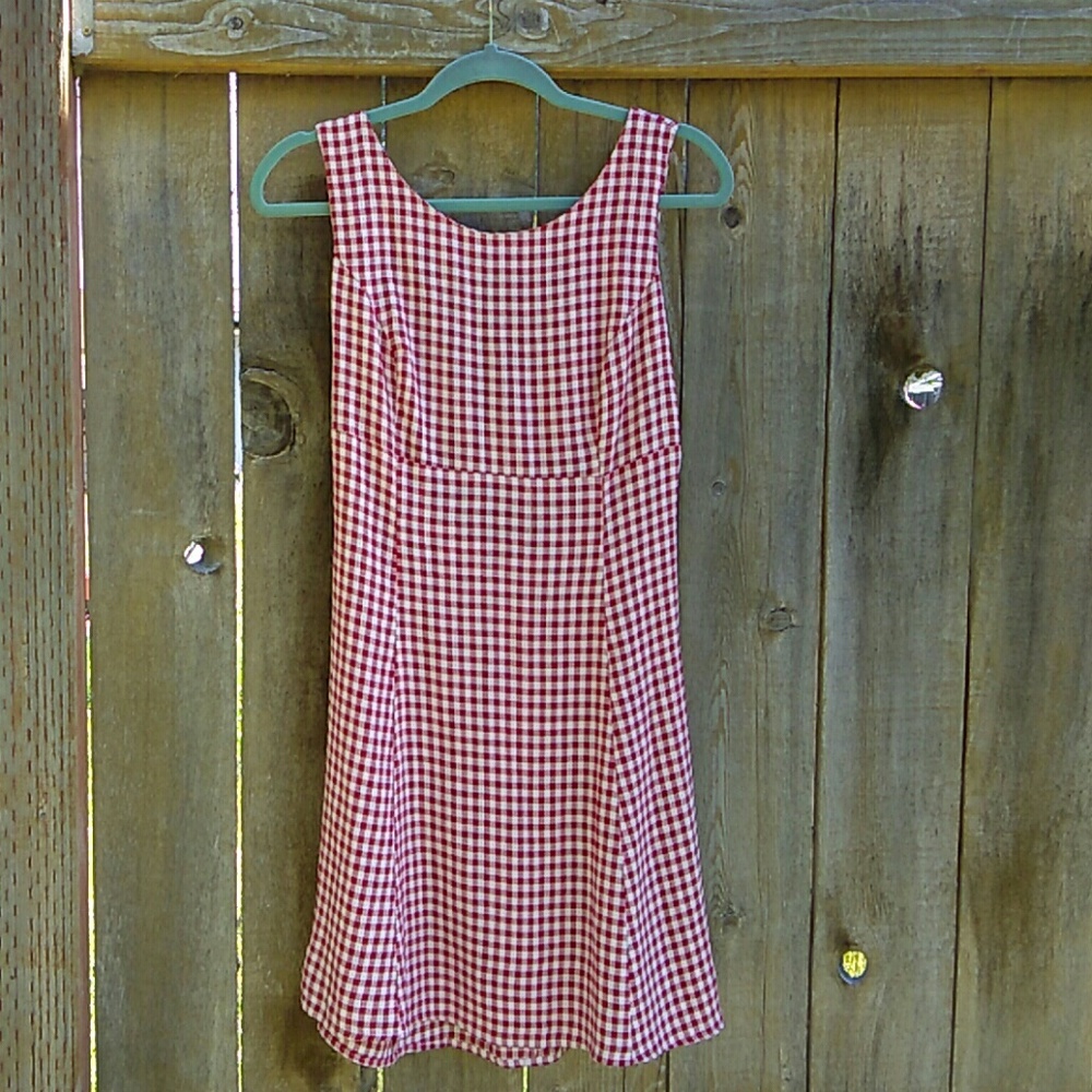 Vintage 90's Tie back Gingham Dress